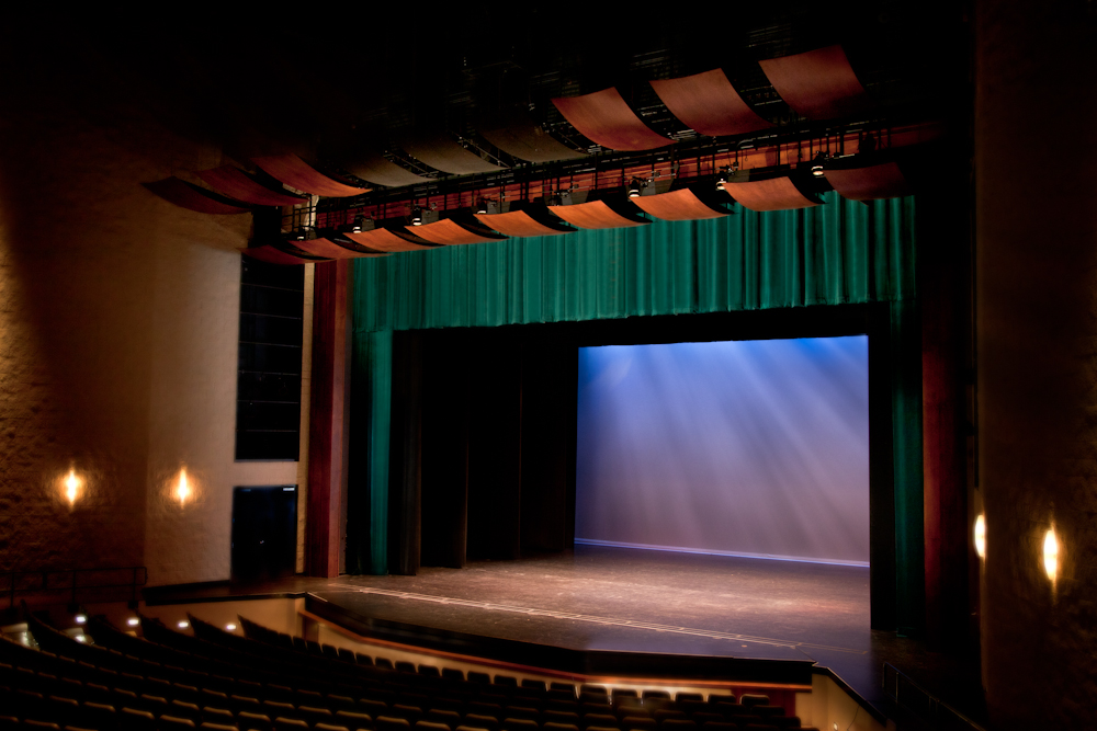 Delta State University curtains, track, rigging, and installation by BellaTEX Stage Curtains.